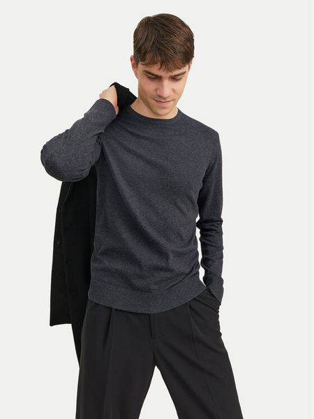 Jack & Jones Sweter Eemil 12208364 Szary Regular Fit. Szare swetry rozpinane Jack & Jones, m, bez wzorów, z bawełny, bez kołnierzyka, bez ramiączek. Za 179.99 zł.