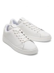 TOMS Skórzane sneakersy w kolorze białym rozmiar: 39. Białe buty sportowe casual Toms, bez wzorów, bez zapięcia. Za 198.56 zł.