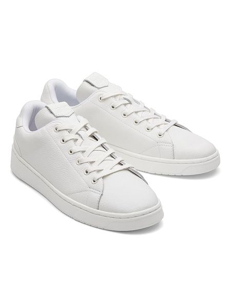 TOMS Skórzane sneakersy w kolorze białym rozmiar: 39. Białe buty sportowe casual Toms, bez wzorów, bez zapięcia. Za 208.36 zł.