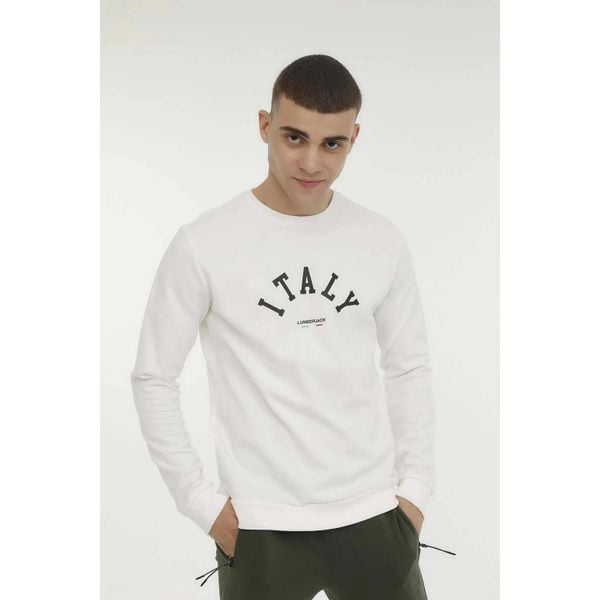 Bluza męska LUMBERJACK ROBERT. Białe bluzy Lumberjack, m, bez wzorów, bez kaptura. Za 119.99 zł.