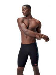 Speedo Kąpielówki "Eco+ H-Boom" w kolorze czarno-pomarańczowo-błękitnym rozmiar: 7. Czarne kąpielówki Speedo, bez wzorów, z materiału. Za 109.95 zł.
