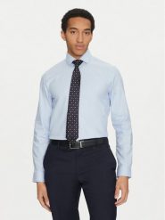 BOSS Krawat 50532389 Granatowy. Niebieskie krawaty i muchy Boss, bez wzorów, z jedwabiu. Za 239.99 zł.