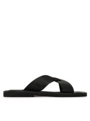 Emporio Armani Klapki X4P124 XN787 K001 Czarny. Czarne klapki Emporio Armani, z materiału. Za 1,019.00 zł.