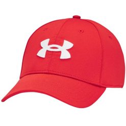 Czapka z daszkiem męska Under Armour Blitzing czerwona. Czerwone czapki z daszkiem Under Armour, bez wzorów. Za 68.63 zł.