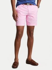 Polo Ralph Lauren Szorty materiałowe 710799213010 Różowy Slim Fit. Czerwone szorty Polo Ralph Lauren, m, bez wzorów, z bawełny. Za 549.99 zł.