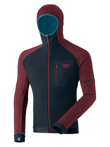DYNAFIT Kurtka funkcyjna "RADICAL" w kolorze czarno-bordowym rozmiar: S. Czarne kurtki outdoor i hardshell Dynafit, s, bez wzorów, bez kaptura. Za 314.69 zł.
