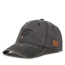 Czapka z daszkiem Aeronautica Militare. Czarne czapki z daszkiem Aeronautica Militare, bez wzorów. Za 169.99 zł.