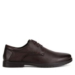 Półbuty Sergio Bardi. Brązowe eleganckie półbuty Sergio Bardi, bez wzorów, bez obcasa, bez zapięcia. Za 299.99 zł.