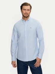 Gant Koszula 3000202 Błękitny Slim Fit. Niebieskie koszule GANT, m, bez wzorów, z bawełny, bez kołnierzyka, bez ramiączek. Za 479.99 zł.