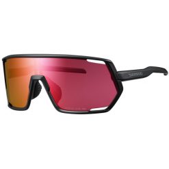Okulary rowerowe TECHNIUM 2, czarny mat/ Ridescape Road. Czerwone okulary przeciwsłoneczne Shimano. Za 425.35 zł.