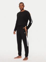 BOSS Piżama Balance 50535718 Czarny Regular Fit. Czarne piżamy Boss, m, bez wzorów, z bawełny, bez ramiączek. Za 399.99 zł.