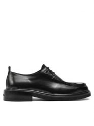 Calvin Klein Półbuty HM0HM01538 Czarny. Czarne eleganckie półbuty CALVIN KLEIN, bez wzorów, ze skóry, bez obcasa, bez zapięcia. Za 949.99 zł.