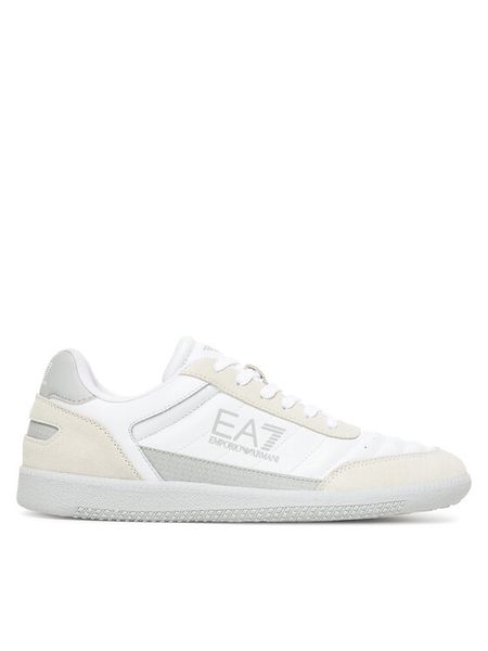 EA7 Emporio Armani Sneakersy 7X000406 AF19827 MZ336 Szary. Szare buty sportowe casual EA7 Emporio Armani, bez wzorów, ze skóry, bez zapięcia. Za 449.99 zł.
