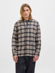 Jack & Jones Koszula - Regular fit - w kolorze beżowym rozmiar: M. Brązowe koszule Jack & Jones, m, bez wzorów, bez kołnierzyka, bez ramiączek. Za 83.62 zł.