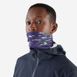 Komin do biegania wielofunkcyjny Kiprun. Szare szaliki KIPRUN, bez wzorów, z dzianiny. Za 24.99 zł.
