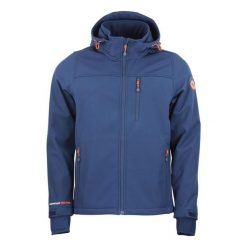 Kurtka softshell z kapturem Peak Mountain Claude. Brązowe kurtki Peak Mountain, m, bez wzorów, z elastanu, z kapturem. Za 296.50 zł.