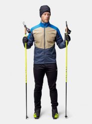 Halti Kurtka softshellowa "Framover" w kolorze niebiesko-beżowo-granatowym rozmiar: L. Brązowe kurtki outdoor i hardshell Halti, l, bez wzorów, z materiału, bez kaptura. Za 359.32 zł.