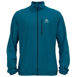 Kurtka tech. męska Odlo Jacket ZEROWEIGHT. Niebieskie kurtki ODLO, m, bez wzorów, bez kaptura. W wyprzedaży za 390.55 zł.