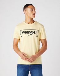 WRANGLER FRAME LOGO TEE MĘSKI T-SHIRT KOSZULKA NADRUK SUNLIGHT W7H3D3XCU 112146329. T-shirty Wrangler, m, bez wzorów, bez kołnierzyka, bez ramiączek. Za 69.99 zł.