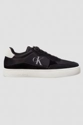 CALVIN KLEIN Czarne sneakersy męskie. Czarne buty sportowe casual CALVIN KLEIN, bez wzorów, bez zapięcia. W wyprzedaży za 269.99 zł.