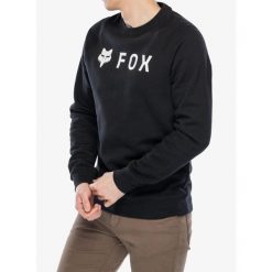 Bluza męska Fox Absolute Fleece Crew. Czarne bluzy FOX, l, bez wzorów, bez kaptura. Za 245.99 zł.