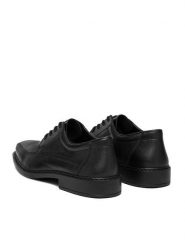 Rieker Półbuty CEO-B0812-00 Czarny. Czarne eleganckie półbuty Rieker, bez wzorów, z materiału, bez obcasa, bez zapięcia. Za 369.99 zł.