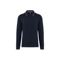 Koszulka polo pique z długim rękawem Kariban. Czerwone koszulki polo KARIBAN, m, bez wzorów, bez kołnierzyka, bez ramiączek. Za 151.50 zł.