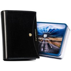 Portfel męski Peterson PTN 339.01 czarny. Czarne portfele Peterson, bez wzorów, ze skóry. Za 109.00 zł.