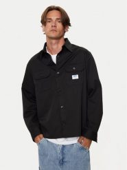 Hugo Koszula Ekynone 50520001 Czarny Oversize. Czarne koszule Hugo, m, bez wzorów, z bawełny, bez kołnierzyka, bez ramiączek. Za 409.99 zł.