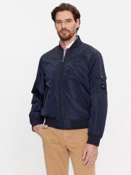 Tommy Hilfiger Kurtka bomber MW0MW31642 Granatowy Regular Fit. Niebieskie kurtki Tommy Hilfiger, m, bez wzorów, z syntetyku, bez kaptura. Za 719.99 zł.