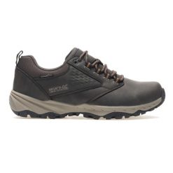 Męskie buty wodoodporne Amble Low. Brązowe buty turystyczne Regatta, bez wzorów, ze skóry, bez zapięcia, trekkingowe. Za 249.99 zł.