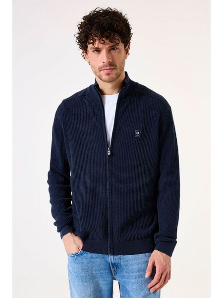 Garcia Kardigan w kolorze granatowym rozmiar: XXL. Niebieskie swetry rozpinane Garcia, xxl, bez wzorów, z bawełny, bez kołnierzyka, bez ramiączek. Za 126.99 zł.