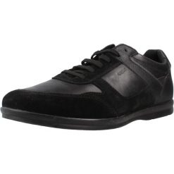 Buty GEOX U267VA 0CL22 Czarny. Czarne buty turystyczne Geox, bez wzorów, ze skóry, bez zapięcia, na fitness i siłownię. Za 293.99 zł.