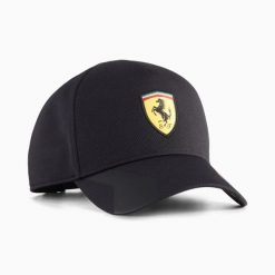 Czapka z daszkiem unisex Puma FERRARI czarna 02689102. Czarne czapki z daszkiem Puma, bez wzorów, z materiału. Za 186.80 zł.