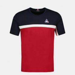 Koszulka Le Coq Sportif Tri SP N°2. Czerwone t-shirty sportowe le coq sportif, bez wzorów, bez ramiączek. Za 194.50 zł.