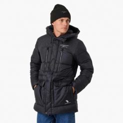 Kurtka Puchowa Wędrówki Mężczyzna Östersund Izolujący. Zielone kurtki SWEDEMOUNT, na zimę, m, bez wzorów, z materiału, bez kaptura. Za 672.00 zł.