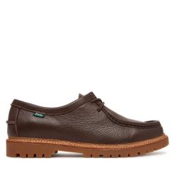 Półbuty Polo Ralph Lauren. Brązowe eleganckie półbuty Polo Ralph Lauren, bez wzorów, bez obcasa, bez zapięcia. Za 1,199.00 zł.