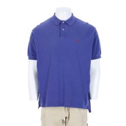 Męskie krótkie rękawy polo niebieskie. Niebieskie koszulki polo RALPH LAUREN, l, bez wzorów, bez kołnierzyka, bez ramiączek. Za 127.76 zł.