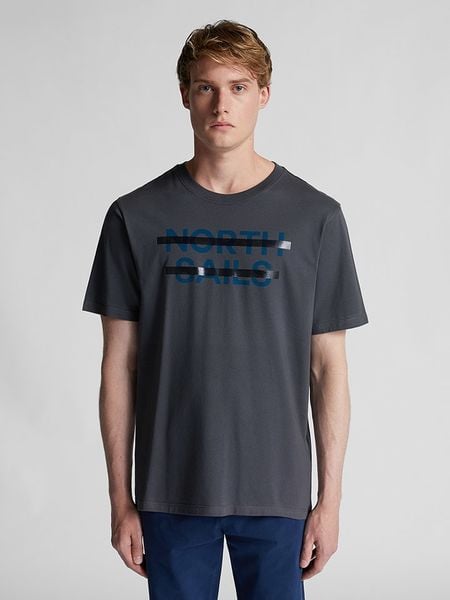 North Sails Koszulka w kolorze antracytowym rozmiar: L. Czarne bezrękawniki North Sails, l, bez wzorów, z bawełny, bez kołnierzyka, bez ramiączek. Za 106.38 zł.