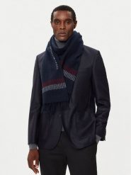 Tommy Hilfiger Szalik Corporate AM0AM12832 Granatowy. Niebieskie szaliki Tommy Hilfiger, bez wzorów, z materiału. Za 329.99 zł.