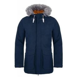 Męski płaszcz zimowy Loap Narvic Blue. Niebieskie kurtki przeciwdeszczowe LOOP, na zimę, m, bez wzorów, z kapturem. Za 343.99 zł.