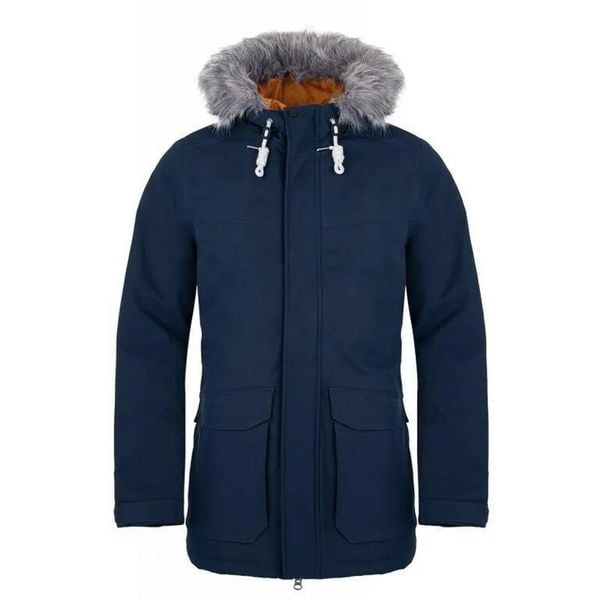 Męski płaszcz zimowy Loap Narvic Blue. Niebieskie kurtki przeciwdeszczowe LOOP, na zimę, m, bez wzorów, z kapturem. Za 343.99 zł.