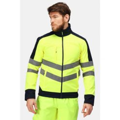 Softshell roboczy męski Hi-s Pro 3-Layer. Brązowe kurtki softshell Regatta, m, bez wzorów, z softshellu, bez kaptura. W wyprzedaży za 349.99 zł.