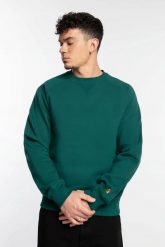 BLUZA MĘSKA CARHARTT CHASE I033660-1YWXX (S) KOLOR ZIELONY. Zielone bluzy bez kaptura Carhartt, l, bez wzorów, z bawełny, bez kaptura. Za 189.00 zł.