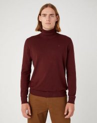 WRANGLER ROLL MĘSKI SWETER GOLF NECK KNIT W8D42PH45. Golfy Wrangler, m, bez wzorów, bez ramiączek. Za 149.99 zł.