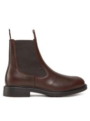 Gant Sztyblety Millbro Chelsea Boot 27631416 Brązowy. Brązowe botki sznurowane GANT, bez wzorów, ze skóry, bez obcasa, bez zapięcia. Za 929.99 zł.