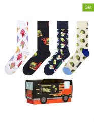 Happy Socks Skarpety (4 pary) ze wzorem rozmiar: 36-40. Skarpety Happy Socks, bez wzorów. Za 92.42 zł.