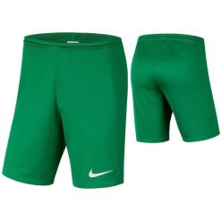 Spodenki piłkarskie męskie Nike Dry Park III treningowe szybkoschnące Dri Fit. Zielone szorty Nike, m, bez wzorów, sportowe. Za 58.99 zł.