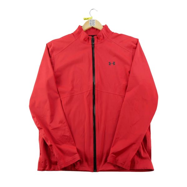 Second life - Kurtka Męska Storm Rain Jacket UA Storm - Stan dobry. Czerwone kurtki Under Armour, l, bez wzorów, z materiału, bez kaptura. Za 207.36 zł.
