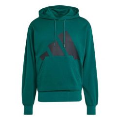 Bluza z kapturem adidas Essentials Big Logo. Zielone bluzy z kapturem Adidas, m, bez wzorów, z materiału, z kapturem. Za 247.80 zł.